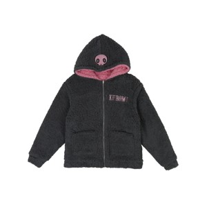 My Melody & Kuromi Long Sleeve Pink & Gray Reversible Adult Hooded Sweatshirt - 1 of 4