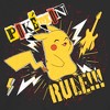 Juniors Womens Pokemon Pikachu Rules Guitar T-Shirt - 2 of 4