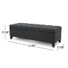 NicBex Storage Ottoman Bench, with Ottoman Foot Rest, End of Bed Bench, Storage Chest for Living Room, Bedroom, Entryway - 3 of 4