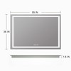 Keonjinn LED Bathroom Vanity Wall Mirror, 3 Color Temperatures Dimmable, Frontlit & Backlit, Double Lights Strips - 3 of 4