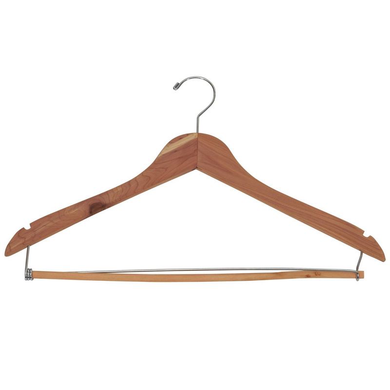 Household Essentials 4pk Cedar Fresh Coat Hangers Natural, 1 of 11
