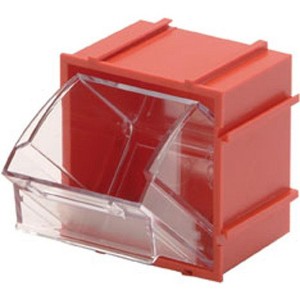 Quantum Storage Systems Tip Out Bin, (1) Compartment, 2-3/8"W X 2-13/16"D X 3"H, Handle With Label Slot - 1 of 1