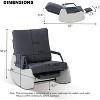 Cozy Nursery Upholstered Rocking Chair With pedal design, High Backrest& Retractable Footrest, Plush Corduroy for Living Room, Bedroom - 2 of 4