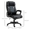 Ergonomic High Back Executive Office Chair with Padded Armrests, Adjustable Height PU Leather Computer Desk Chair with Breathable Mesh Backrest - 3 of 4