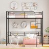 Tangkula Twin Size Loft Bed Metal Loft Bed Frame with Inclined Ladder & Safety Guardrail Space-saving Platform Bed with Ample Space Underneath - 4 of 4