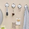 LunaLulinlk Vacuum Metal Suction Cup Hooks Stainless Steel Shower Holder Hanger for Bathroom(Silver 2pcs) - 2 of 4