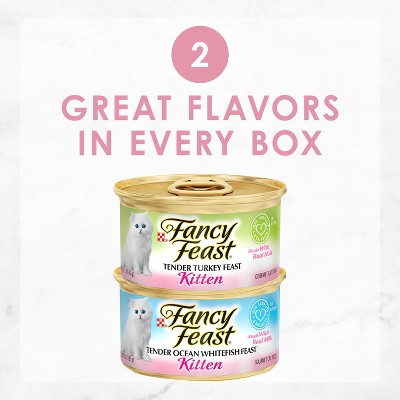 Purina Fancy Feast Classic Pat&#233; Gourmet Turkey and Fish Collection Kitten Wet Cat Food - 3oz/12ct Variety Pack_6