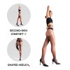 LECHERY Women's Lustrous Silky Shiny Sheer Suspender High-Waisted No Waistband Nylons Pantyhose Tights Stockings (1 Pair) - 3 of 4