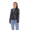 Women's Faux Leather Scuba Moto Biker Jacket - S.E.B. By SEBBY - image 2 of 4