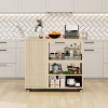 NicBex 1 Drawer Rolling Kitchen Island Cart with 2 Open Shelves,Kitchen Island on Wheels with Storage,Island Table for Kitchen - 3 of 3