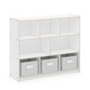 Guidecraft EdQ 3-Shelf 8-Compartment Storage 36": Wooden Playroom Furniture with Cubbies and Bins for Kids Books and Toys - 4 of 4
