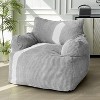 MAXYOYO Giant Bean Bag Chair, Stuffed Bean Bag Couch for Living Room, Grey - 3 of 4