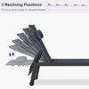 PURPLE LEAF Outdoor Lounge Chair Set Aluminum Patio Chaise Lounger with Side Table and Pillow for Outside Pool Beach Sunbathing Tanning Recliner - 4 of 4