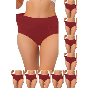 INSPIRE CHIC Women's High-Waisted Available in Plus Size Tummy Control Briefs 10 Packs - 1 of 4
