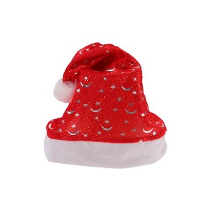 Unique Bargains Christmas Hats Thin Single-layer Star and Moon Polyester 11.02"x15.35" 1 Pc - 1 of 4