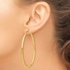 Black Bow Jewelry 3mm x 65mm 14k Yellow Gold Classic Round Hoop Earrings - 3 of 4