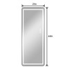 Kumasinova 65"/64" Mirror Full Length with LED Lights,Standing Floor Mirror with 3 Color Temperatures,Full Length Mirror for Bedroom&Living Room,Black - 2 of 4