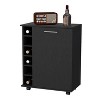 NicBex Mobile Kitchen Island Cart Morden Kitchen Carts on Wheels with Storage, 1 Cabinet and 6 Bottle Rack for Kitchen - 3 of 4