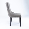 DOMETOUR Set of 2 Upholstered Wing-Back Dining Chair with Backstitching Nailhead Trim and Solid Wood Legs - 3 of 4