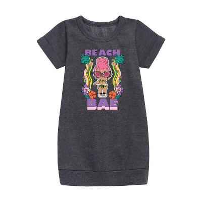 - LOL Surprise! - Groovy Beach Babe Graphic Short Sleeve Fleece Dress
