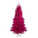 Northlight 9' Unlit Artificial Christmas Tree Metallic Pink Tinsel
