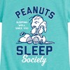 Girls' - Peanuts - Peanuts Sleep Society Fitted Short Sleeve Graphic T-Shirt - 2 of 4