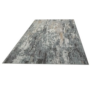 Modern Splashed Ink Printed Machine Washable Area Rug Ultra Thin Stain Resistant Non Shedding Non Slip Pet Friendly Floor Rug for Home Decor - 1 of 4