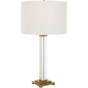 Uttermost Crystal Column Antique Brass Plated Table Lamp - 1 of 1