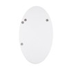 SEVOBAL Bathroom Vanity Mirrors Frameless Beveled Round Wall Mirror Clear Reflective HD Surface Shatter Resistant, White, 14.76"*0.79"*2.68" - 4 of 4