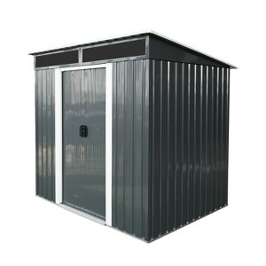 NicBex Outdoor Metal Storage Shed with Lockable Sliding Doors and Transparent Plate for Backyard Garden,Patio - 1 of 4