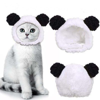 1 Or 2pcs Cute Cat Costume Warm Bear Hats For Cat Adjustable Soft Small Pet Headwear Bear Hat For Cat Puppy Dog Holiday Christmas Halloween