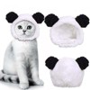 1 Or 2pcs Cute Cat Costume Warm Bear Hats For Cat Adjustable Soft Small Pet Headwear Bear Hat For Cat Puppy Dog Holiday Christmas Halloween - 4 of 4