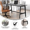 Emma and Oliver 60x24 Dining or Gaming Table with Double Sided Laminate Table Top and Heavy Duty A-Frame Steel Base - 3 of 4