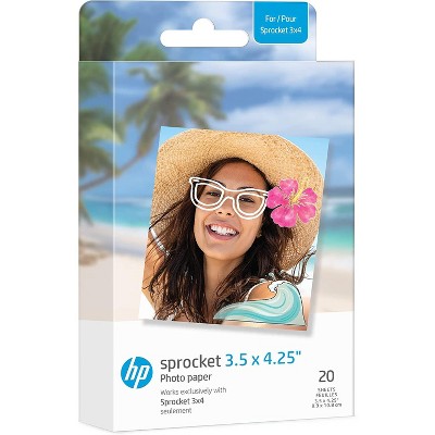 Hp Sprocket 2x3 Premium Zink Sticky Back Photo Paper (20 Sheets)  Compatible With Hp Sprocket Photo Printers. : Target