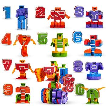 JOYIN 10pcs Number Bots Toys for Kids Educational Toy Action Figure Learning Toys, Number Robots Toys, Educational Toy
