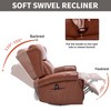 ChicFurnit Living Room Chair Arm Accent Chair Manual Recliner Rocker Swivel Body Massage Genuine Leather for Living Room, 30.31"*23.23"*22.05" - 4 of 4
