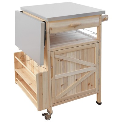 GlasFlength Decorative Storage Cabinets, Wood Frame, with Drawer, Grooved Sliding, Table with Hooks, Burlywood, 40.5"*21"*36.25"