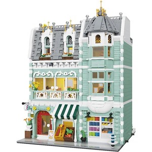 2225-Piece Grocery Store Building Set, 3-Level Modular Street View Model for Adults and Teens - 1 of 4