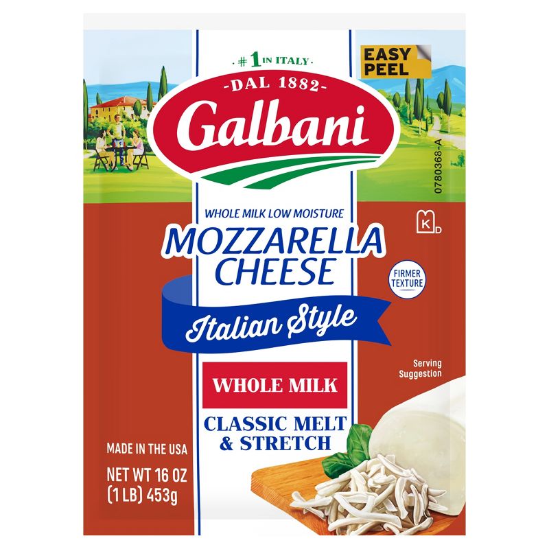 Galbani Italian Style Whole Milk Mozzarella Cheese - 16oz, 1 of 9