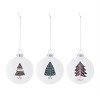 Christmas Tree Sentiment Glass Ornaments – 4"H Holiday Ball Ornaments with Jolly, Noel & Joy Designs (Set of 6) by Melrose - 2 of 4