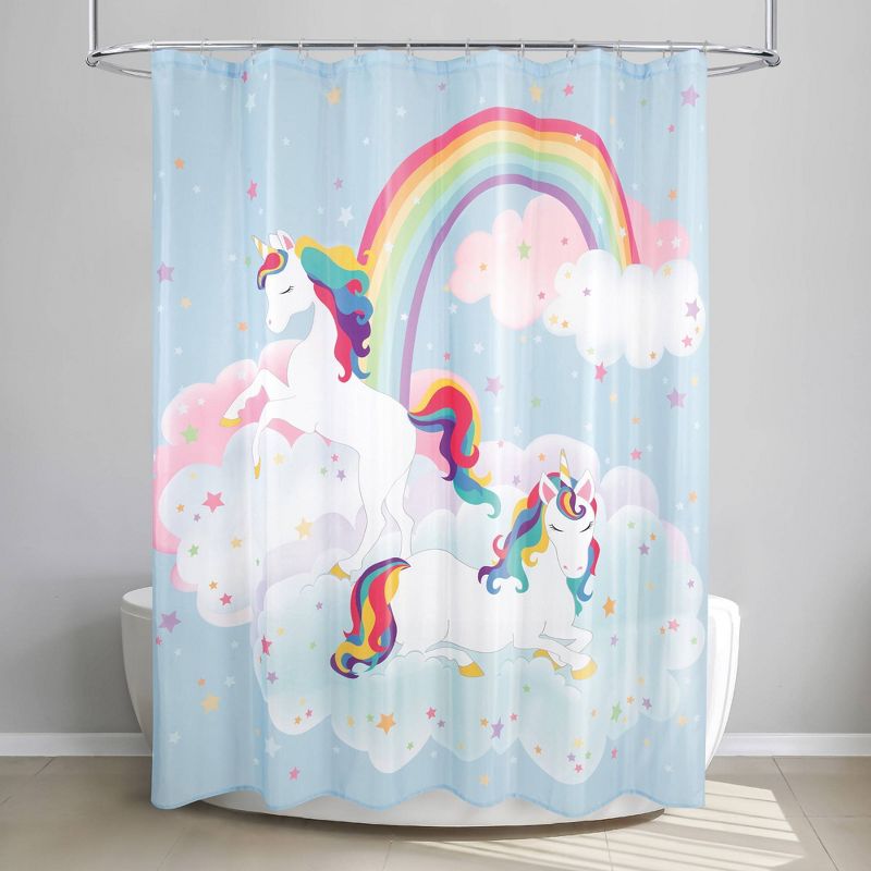 Unicorn and Rainbow Kids&#39; Shower Curtain - Allure Home Creations, 6 of 8