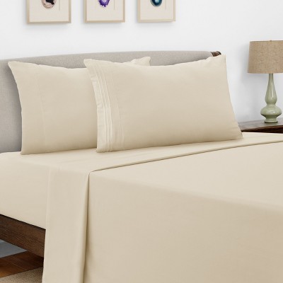 Vanilla Twin Microfiber Deep Pocket Sheet Set