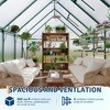Polycarbonate Greenhouse for Outdoors, Large Walk-InGreenhouse with Quick Setup Structure and Roof Vent, Greenhouse with Ventilation - 3 of 4