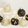 25Pcs 2.36 Inch Christmas Balls Ornaments for Xmas Christmas Tree Decor, Black & Gold - 4 of 4