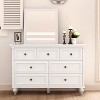 7-Drawer French Vintage Style Dresser, White Wooden Chest of Drawers for Bedroom, Nursery, Living Room, Hallway and Closet Storage - 2 of 4