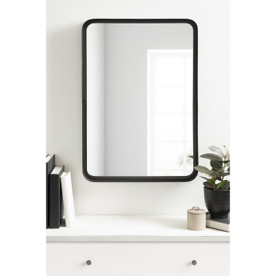 Armenta Industrial Charcoal Gray Metal Framed 20x30 Wall Mirror
