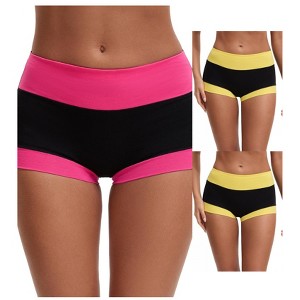 INSPIRE CHIC Women's High Waisted Loose Classic Full Coverage Briefs Breathable Cotton Ladies Panties 3 Packs - 1 of 4