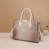 Paaaawaters Set of 3 Crocodile Print Tote Bag - Large Capacity, Fashion Women's Handbag for Daily & Evening Use - 4 of 4