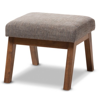 Aberdeen Mid Century Modern Wood Finish And Fabric Upholstered