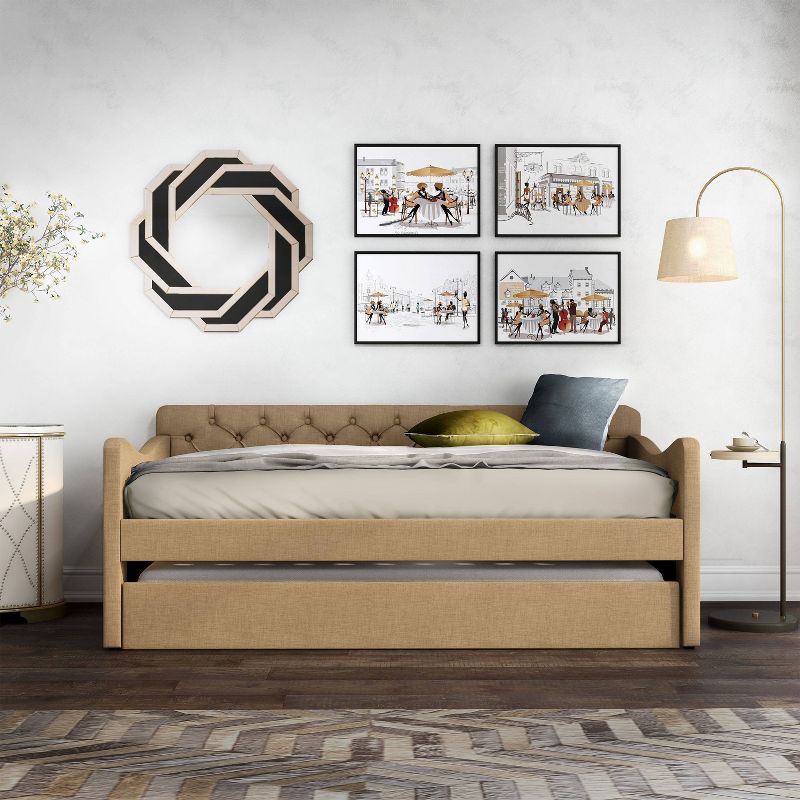 Twin Alisa Upholstered Daybed with Trundle - HOMES: Inside + Out, 3 of 10